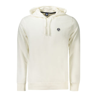 Weißes Kapuzen-Sweatshirt für Herren aus Baumwolle