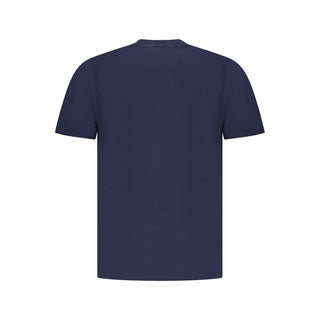 Blaues Baumwoll-Herren-T-Shirt
