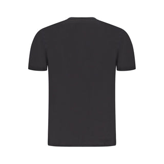 Schwarzes Herren-T-Shirt aus Baumwolle