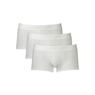 Pack de tres boxers para hombre de poliéster blanco