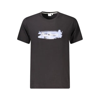 Camiseta negra de algodón para hombre