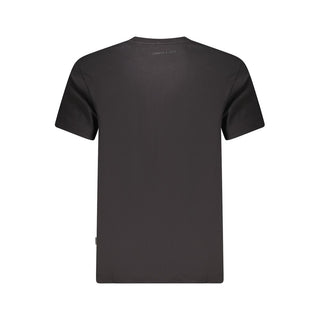 Camiseta negra de algodón para hombre