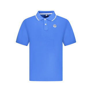 Polo para hombre de algodón azul