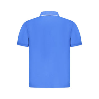 Polo para hombre de algodón azul