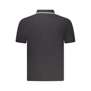 Schwarzes Herren-Poloshirt aus Baumwolle