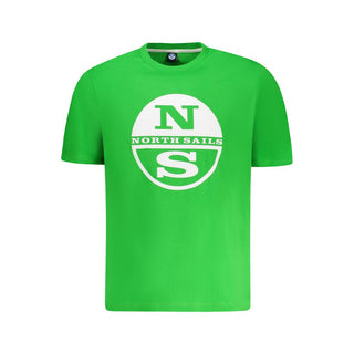 Camiseta verde de algodón para hombre