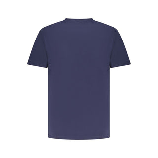 Camiseta de algodón azul para hombre