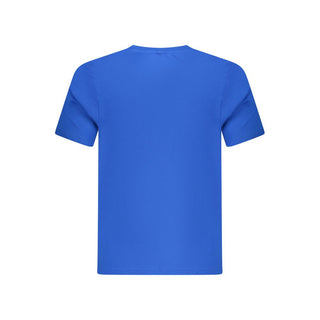 Blue Cotton Men T-Shirt