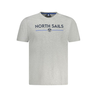 Camiseta gris de algodón para hombre