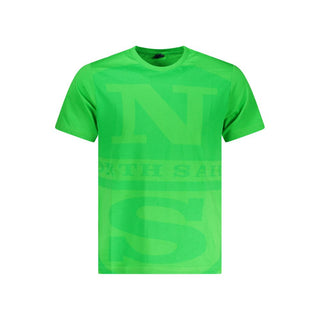 Camiseta verde de algodón para hombre