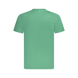 Camiseta verde de algodón orgánico para hombre