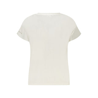 Camiseta blanca de algodón para mujer