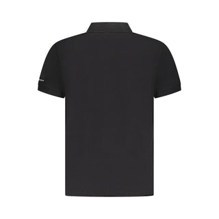 Black Cotton Men Polo