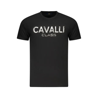 Black Cotton Men T-Shirt