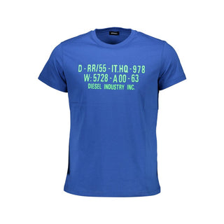 Blaues Baumwoll-Herren-T-Shirt