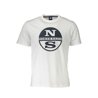 Camiseta blanca de algodón para hombre