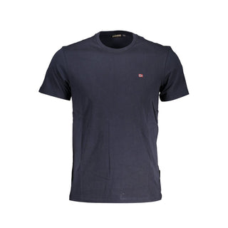 Blaues Baumwoll-Herren-T-Shirt