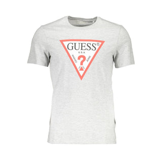 Camiseta gris de algodón para hombre
