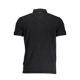 Polo para hombre de algodón negro