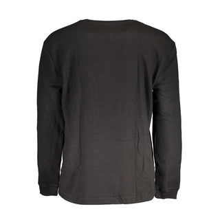 Schwarzer Baumwollpullover für Herren