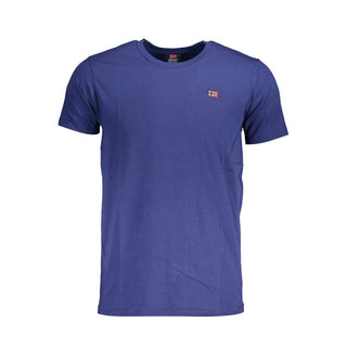 Camiseta para hombre de algodón azul