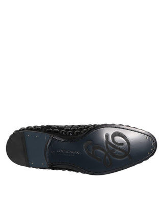 Zapatos formales derby de ante negro con strass  