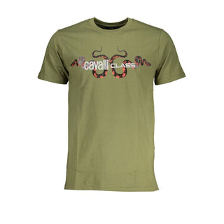 Camiseta verde de algodón para hombre