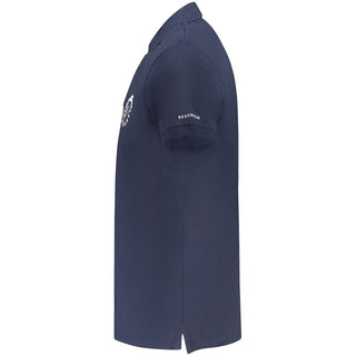Polo de algodón azul para hombre