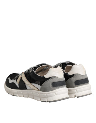 Multicolor Leather Suede Low Top Sneaker Shoes
