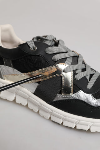 Multicolor Leather Suede Low Top Sneaker Shoes