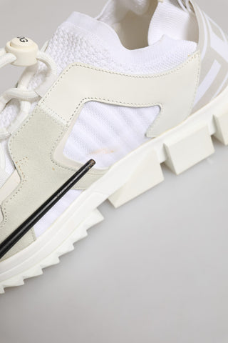 White Mesh Sorrento Trekking Sneakers Shoes