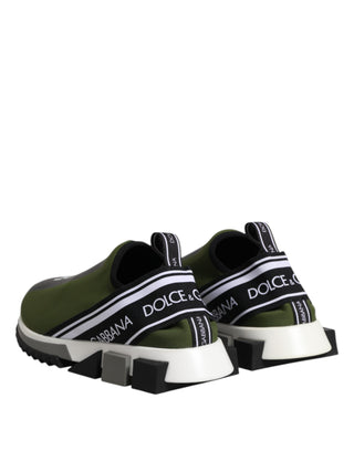 Grüne schwarze Slip-On Sorrento Sneakers