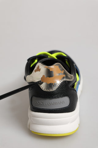 Mehrfarbige Schnür-Low-Top Herren-Sneaker