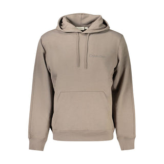 Maronfarbener Kapuzenpullover für Herren aus Baumwolle