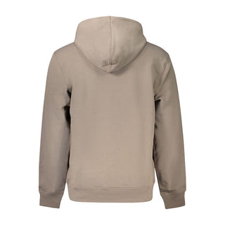 Maronfarbener Kapuzenpullover für Herren aus Baumwolle
