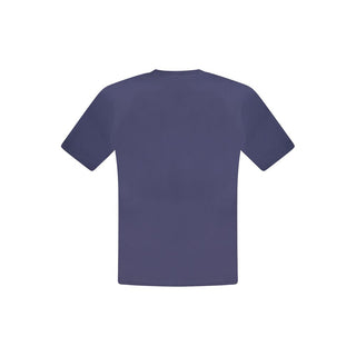 Camiseta azul de algodón para hombre