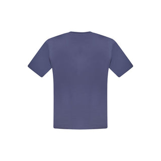 Blue Cotton Men T-Shirt