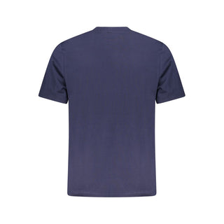 Camiseta azul de algodón para hombre