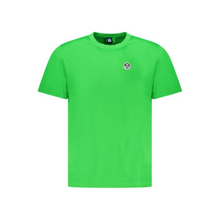 Camiseta verde de algodón para hombre