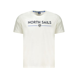 Camiseta blanca de algodón para hombre