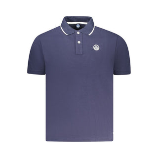 Blaues Baumwoll-Polohemd für Herren