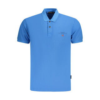 Polohemd für Herren aus blauer Baumwolle