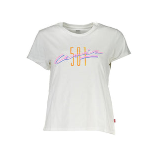 Weißes Baumwoll-T-Shirt für Damen