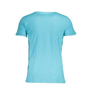 Camiseta para hombre de algodón azul celeste