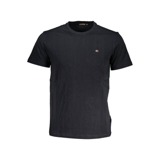 Camiseta negra de algodón para hombre