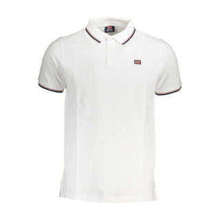 Polo para hombre de algodón blanco