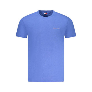 Camiseta azul de algodón para hombre