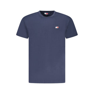 Camiseta de algodón azul para hombre