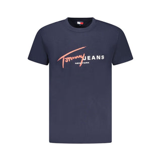 Blue Cotton Men's T-Shirt