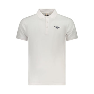 Polo para hombre de algodón blanco